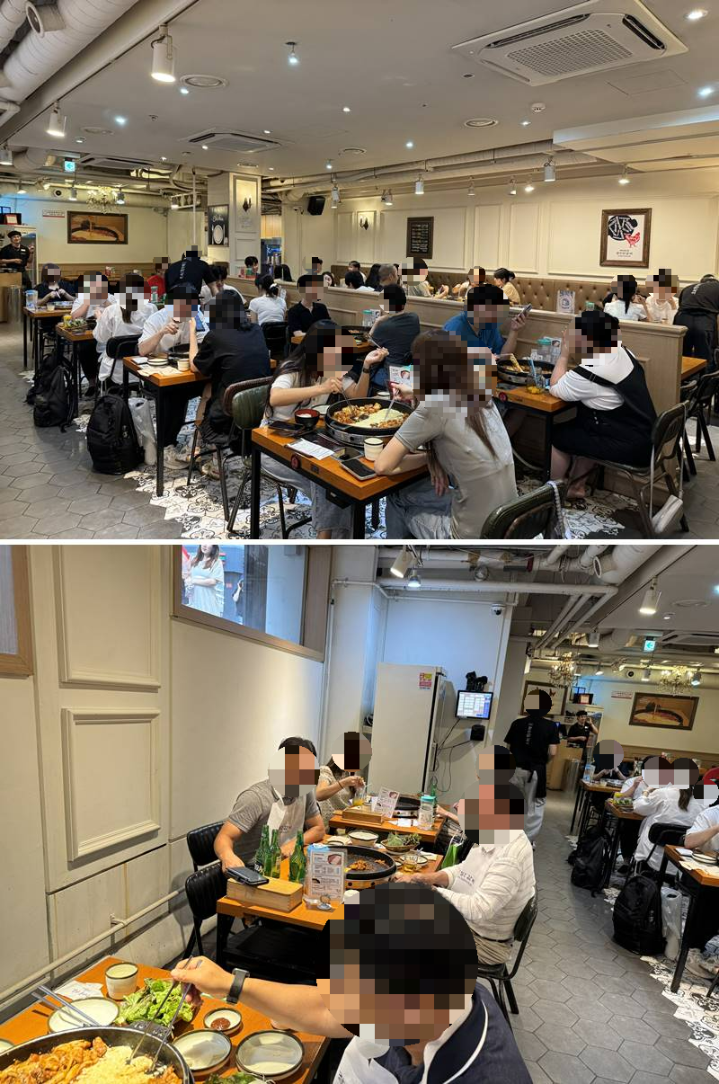 장인닭갈비, 강남역 고기집 내부모습