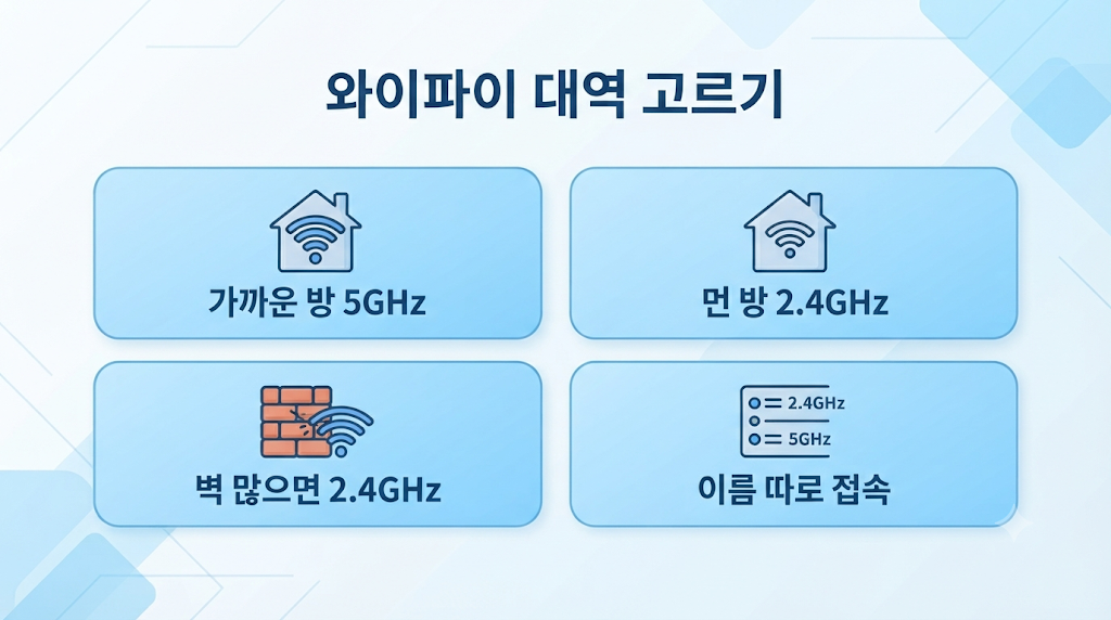 와이파이 대역 선택 기준