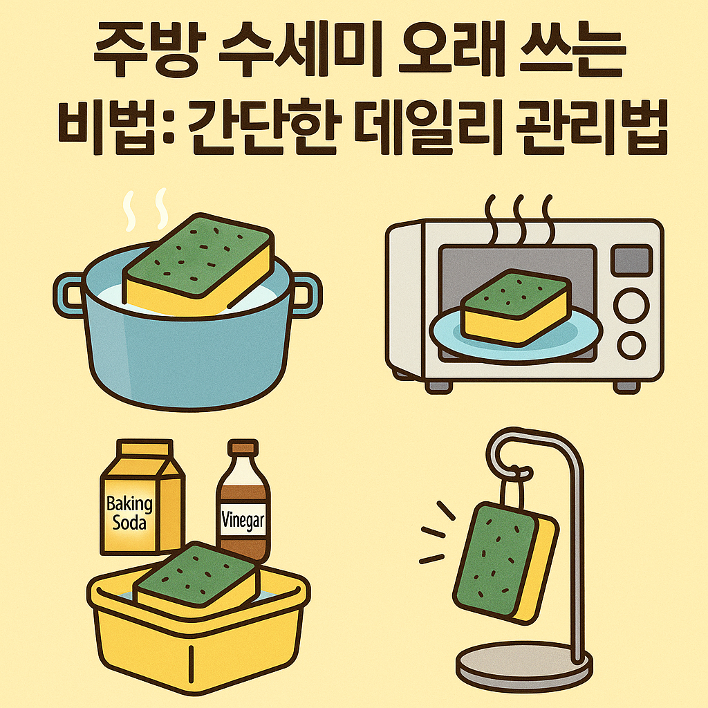 주방 수세미 오래 쓰는 비법