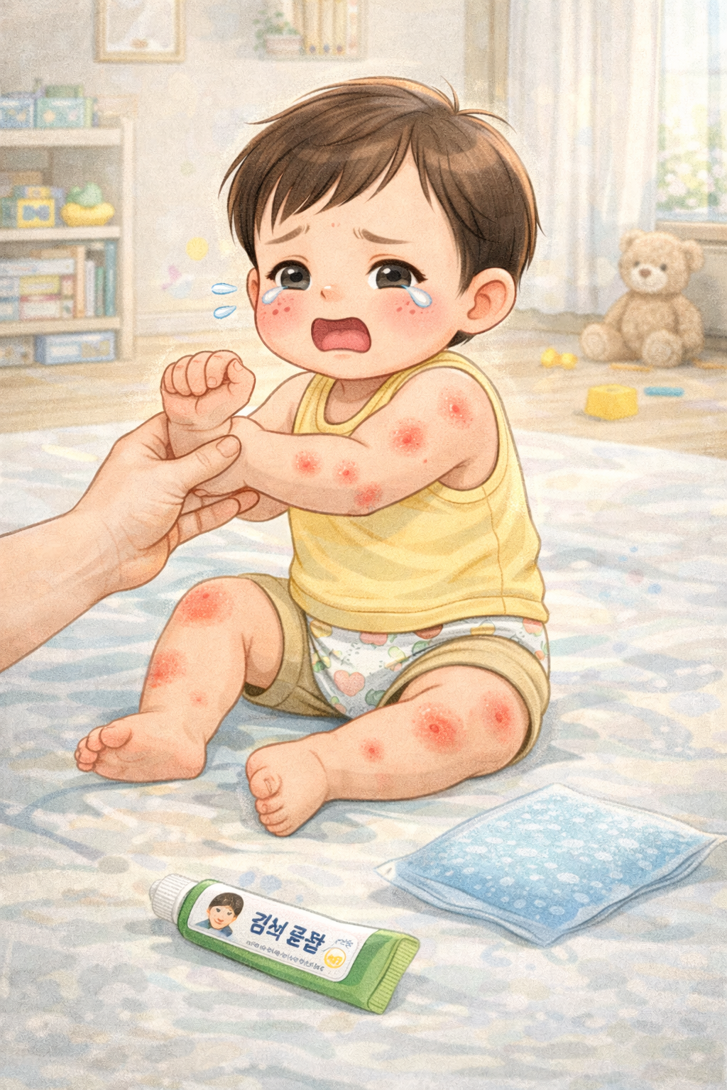 아기 벌레 물림 사진