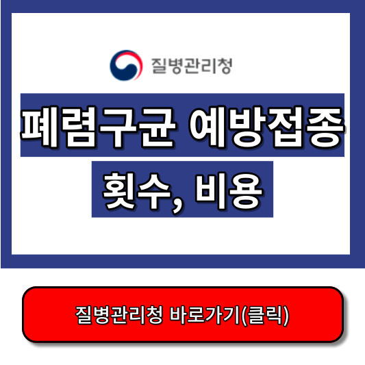 폐렴구균 예방접종 횟수, 폐렴구균 예방접종 비용, 폐렴 예방접종 가격