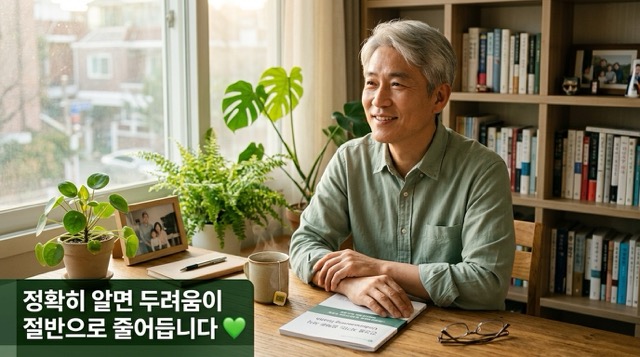 공황장애 정확히 알고 나서 안심하는 모습 희망적 이미지