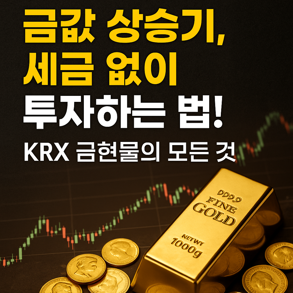 KRX 금현물로 세금, 수수료까지 줄이는 꿀팁