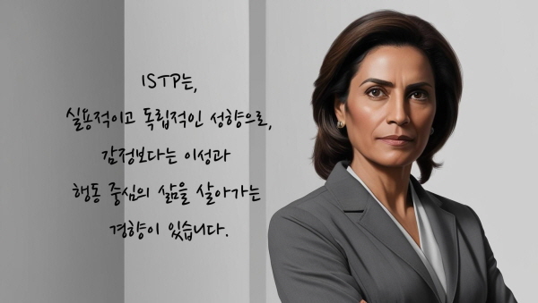 ISTP는 실용적이고 독립적인 성향으로, 감정보다는 이성과 행동 중심의 삶을 살아가는 경향이 있습니다에 관한 사진