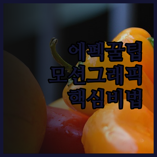 모션그래픽 전문가가 알려주는 에프터 