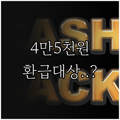 모두의 카드 4만 5천 원 환급 혜택..