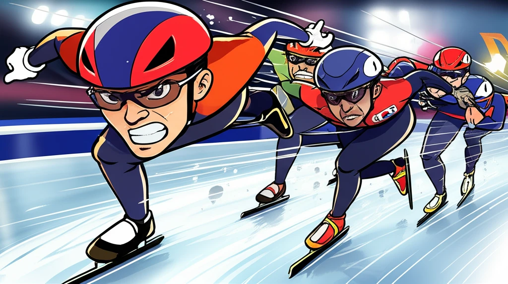 2026 쇼트트랙 남자 계주 결승 중..