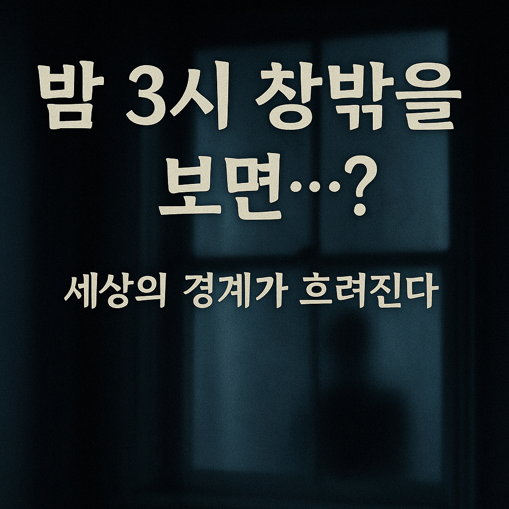 밤 3시에 창밖을 보면 영혼이 스친다?-썸네일