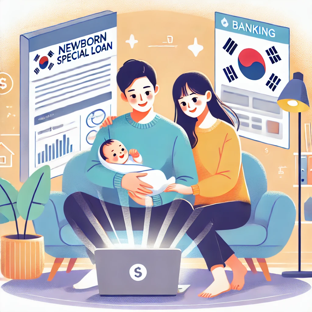 신생아특례대출 신청하는 모습