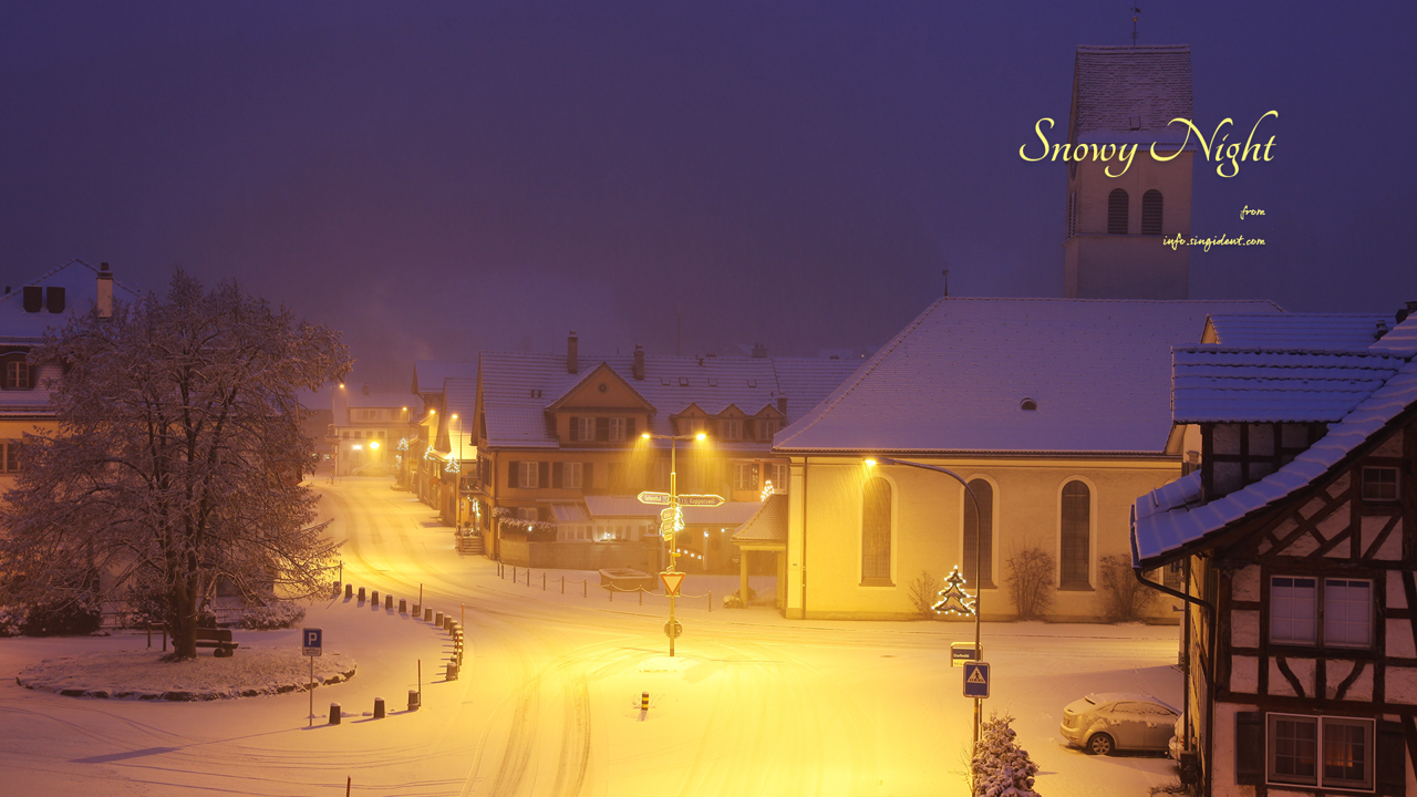 08 고요한 밤 C - Snowy Night 겨울배경화면