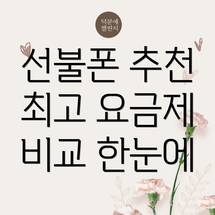 선불폰 요금제