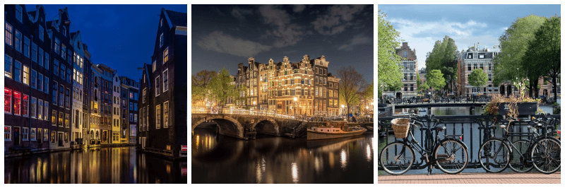 암스테르담 풍경 사진 3개