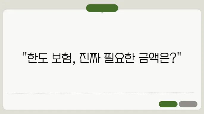 보험금 한도 규모 변화