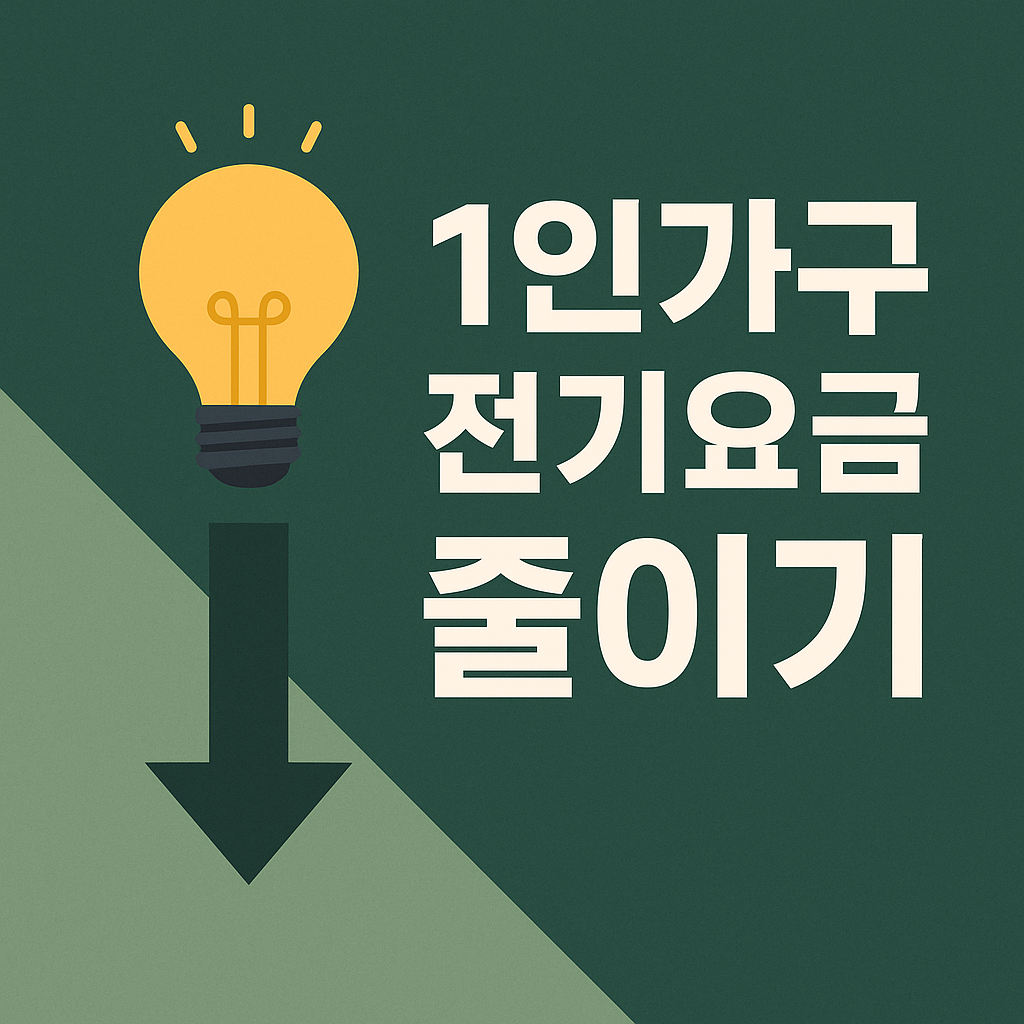 1인가구 전기요금 줄이기 관련 이미지