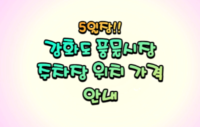 강화 풍물시장 주차장 안내