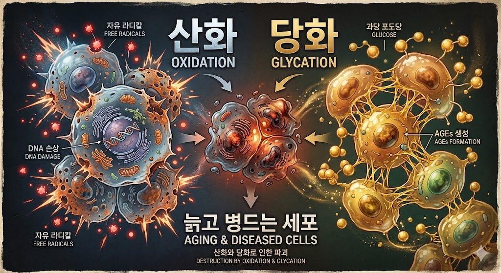 늙고 병드는 세포 산화,당화