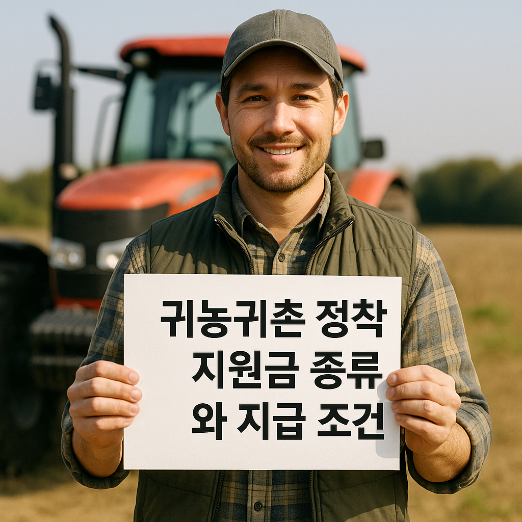 귀농귀촌 정착 지원금 종류와 지급 조건 총정리