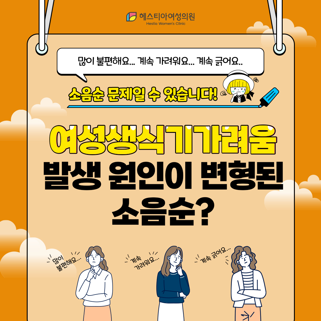 여성생식기가려움 발생 원인이 변형된 소음순?