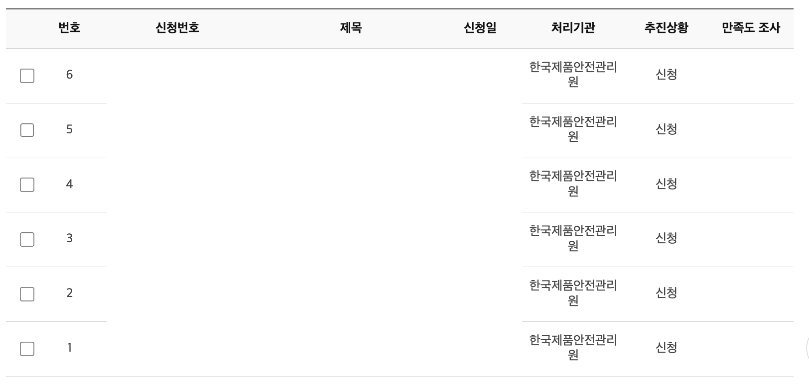kc미인증신고내역