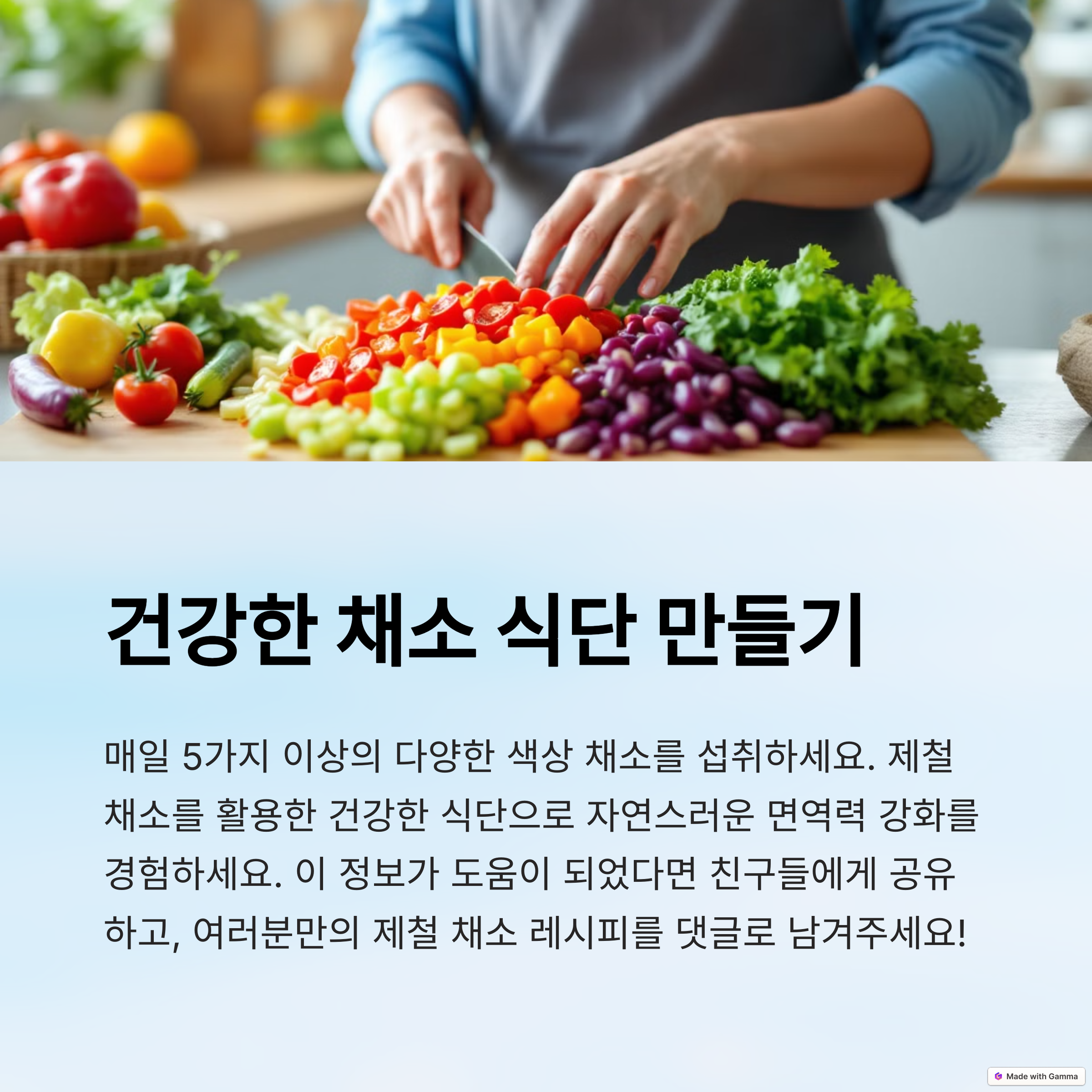 채소 식단 만들기