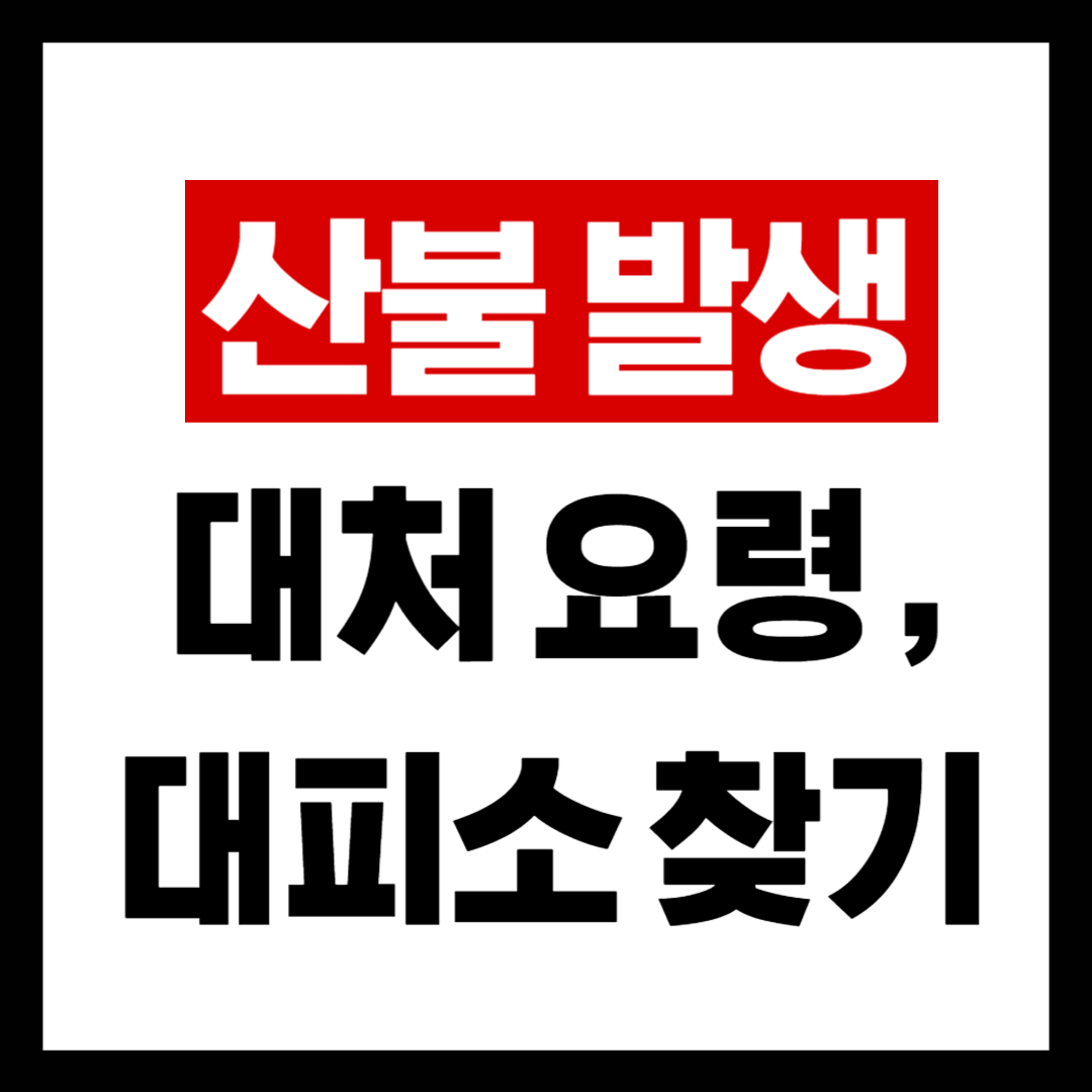 산불 발생 시 대피 요령