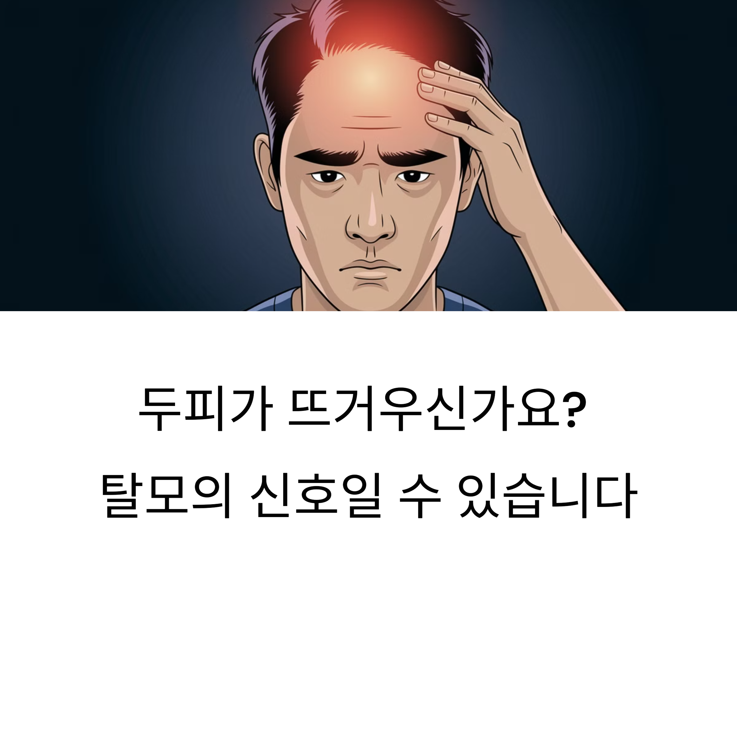 머리에 열이 나는 남성 이미지