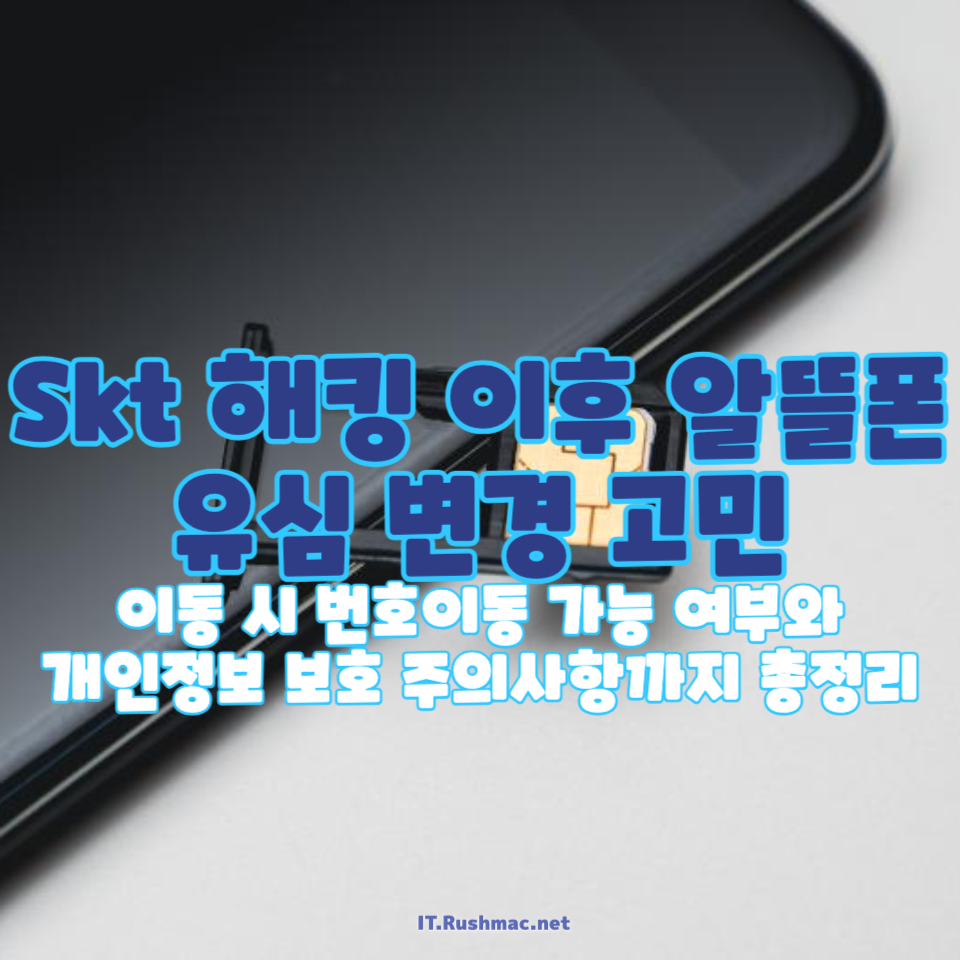 Skt 해킹 이후 알뜰폰 유심 변경 고민