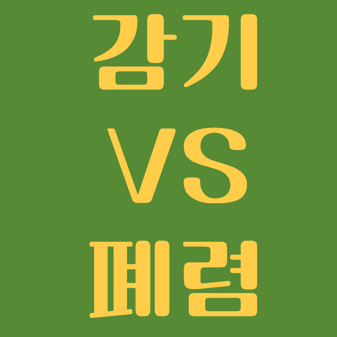 감기VS폐렴 이라고 써있는 이미지