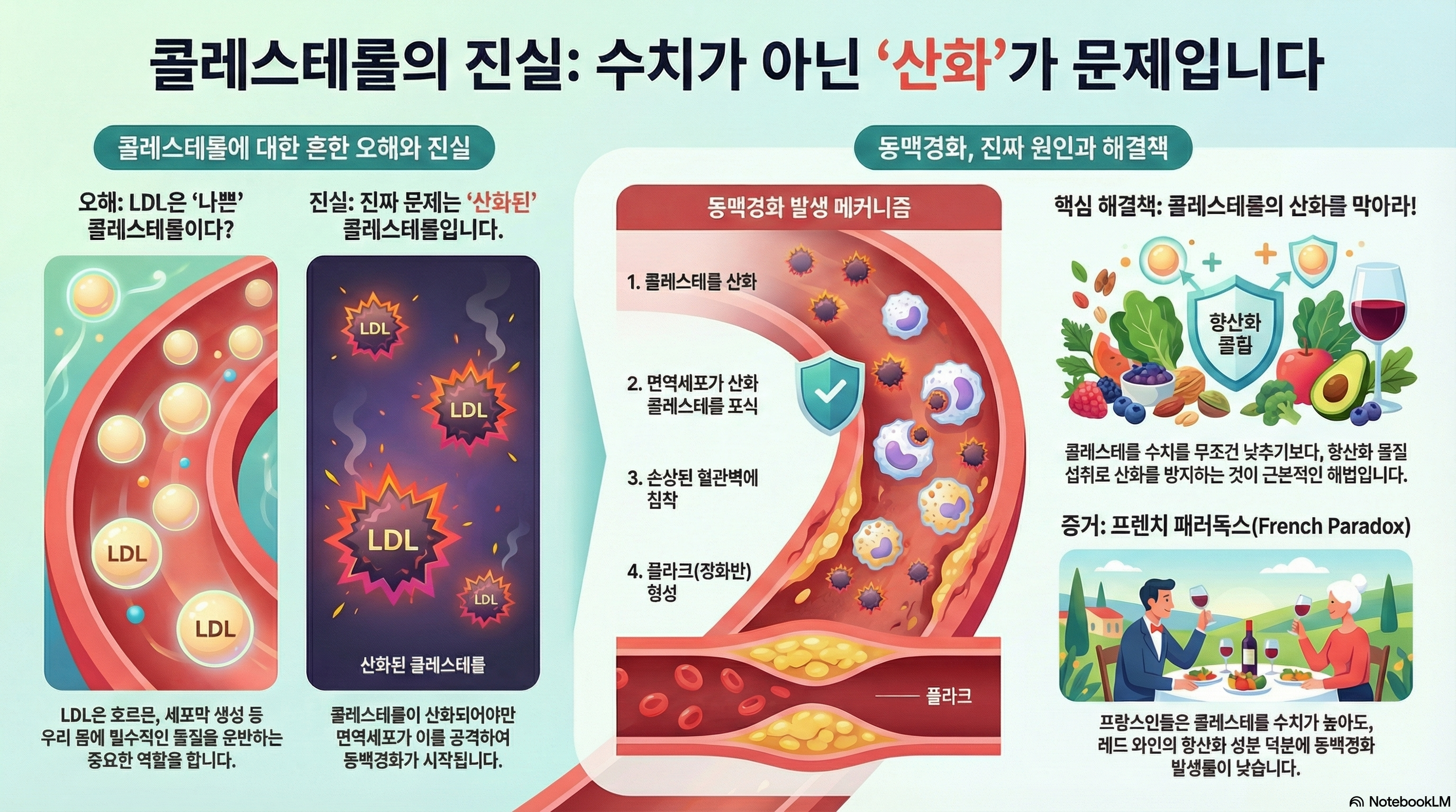 콜레스테롤의 진실, 수치가 아닌 산화가 문제입니다