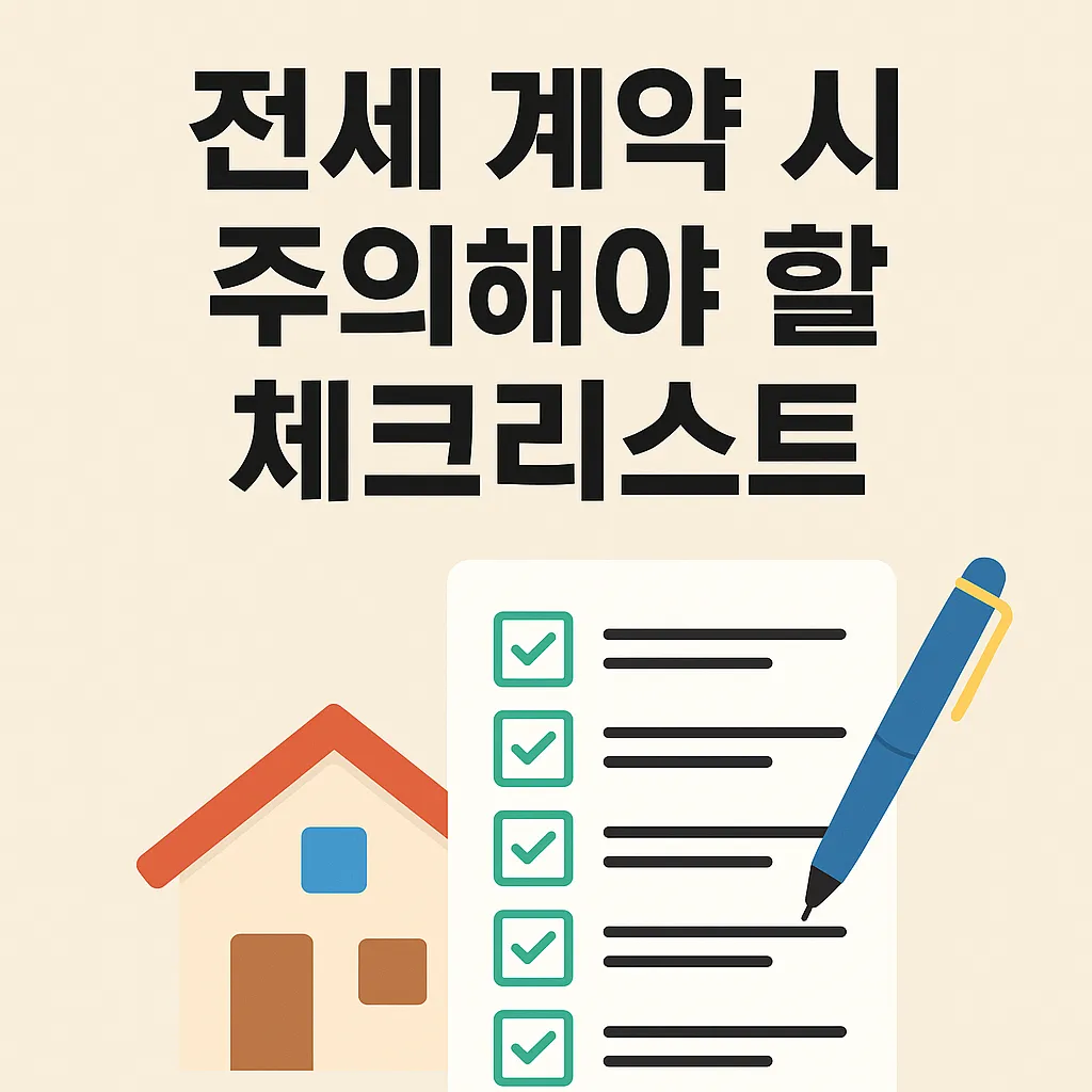 전세 계약 시 주의해야 할 체크리스트
