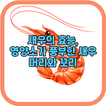 새우의 효능, 영양소가 풍부한 새우 머리와 꼬리