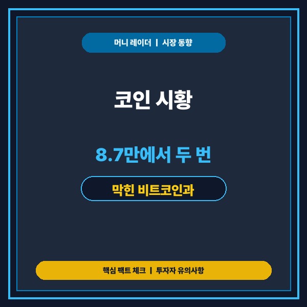코인 시황 정리 8.7만에서 두 번 막힌 비트코인과 10월 FOMC·CP