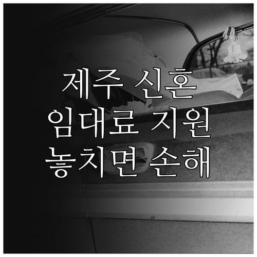 2025 제주 신혼부부 임대료 지원,..