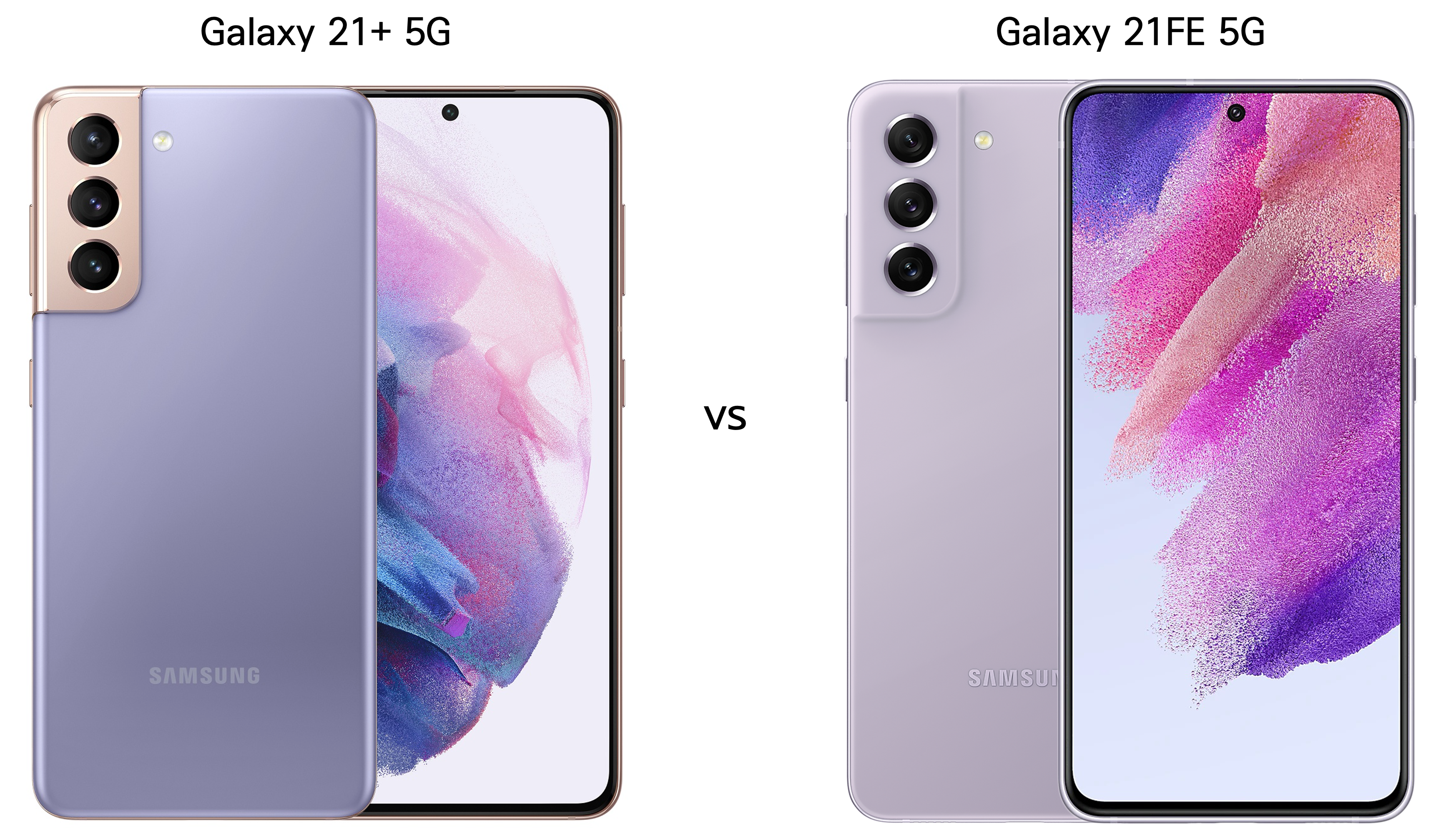 갤럭시 S21 FE와 갤럭시 S21+