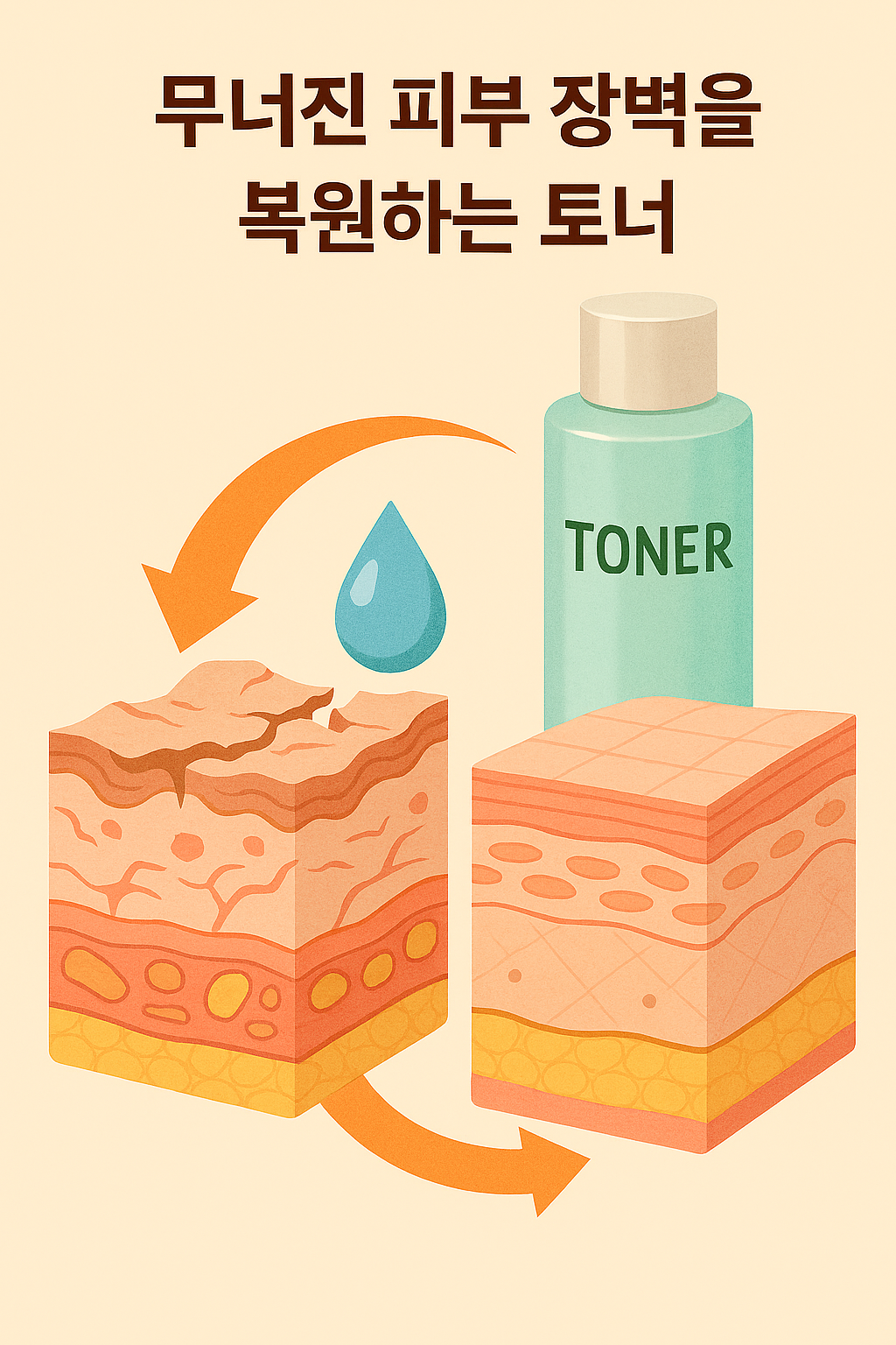 토너의 피부 장벽 복구 과정