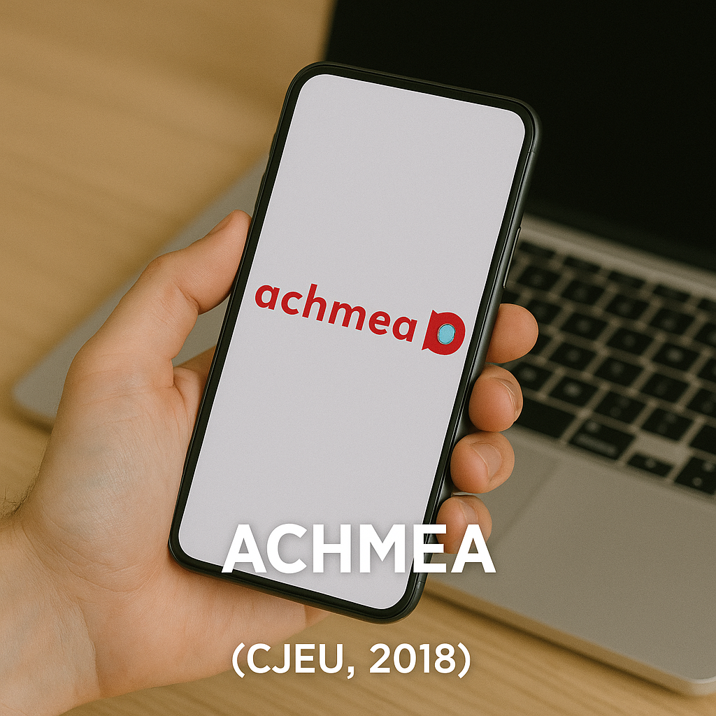 Achmea (2018): 투자자-국가 중재와 EU 법질서의 충돌