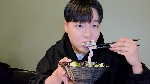 야외 식당촬영 삼각대 세팅법