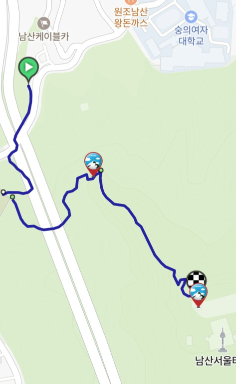 서울 남산타워 소요시간