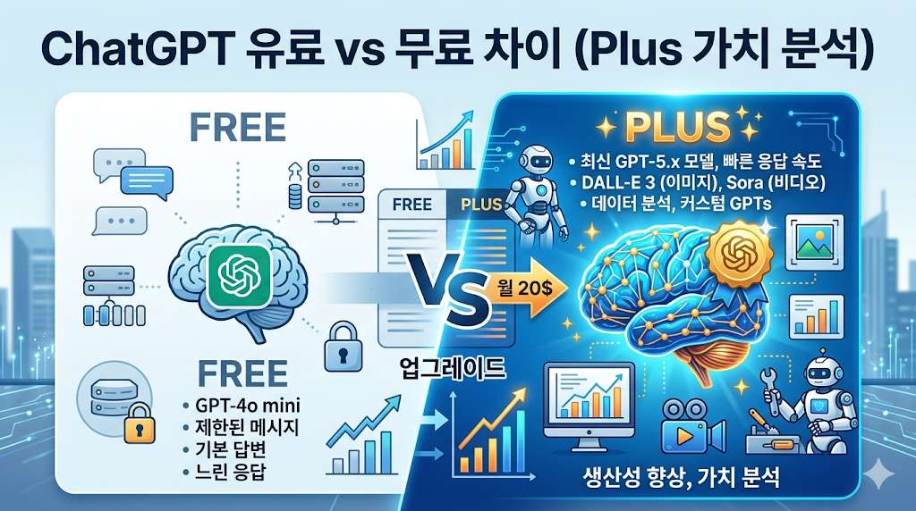 ChatGPT 유료 무료 차이 Plus 결제 가치 알아보기