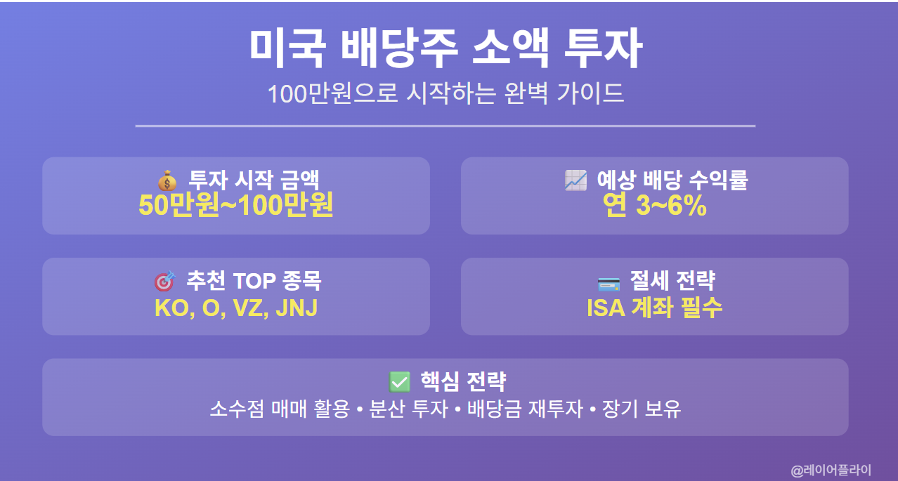 미국배당주소액투자