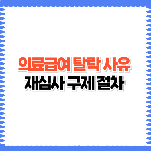 의료급여 탈락 사유와 재심사 구제 절차 완벽 가이드