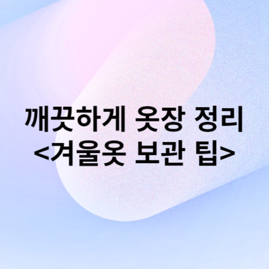 겨울옷 보관방법 압축팩 추천