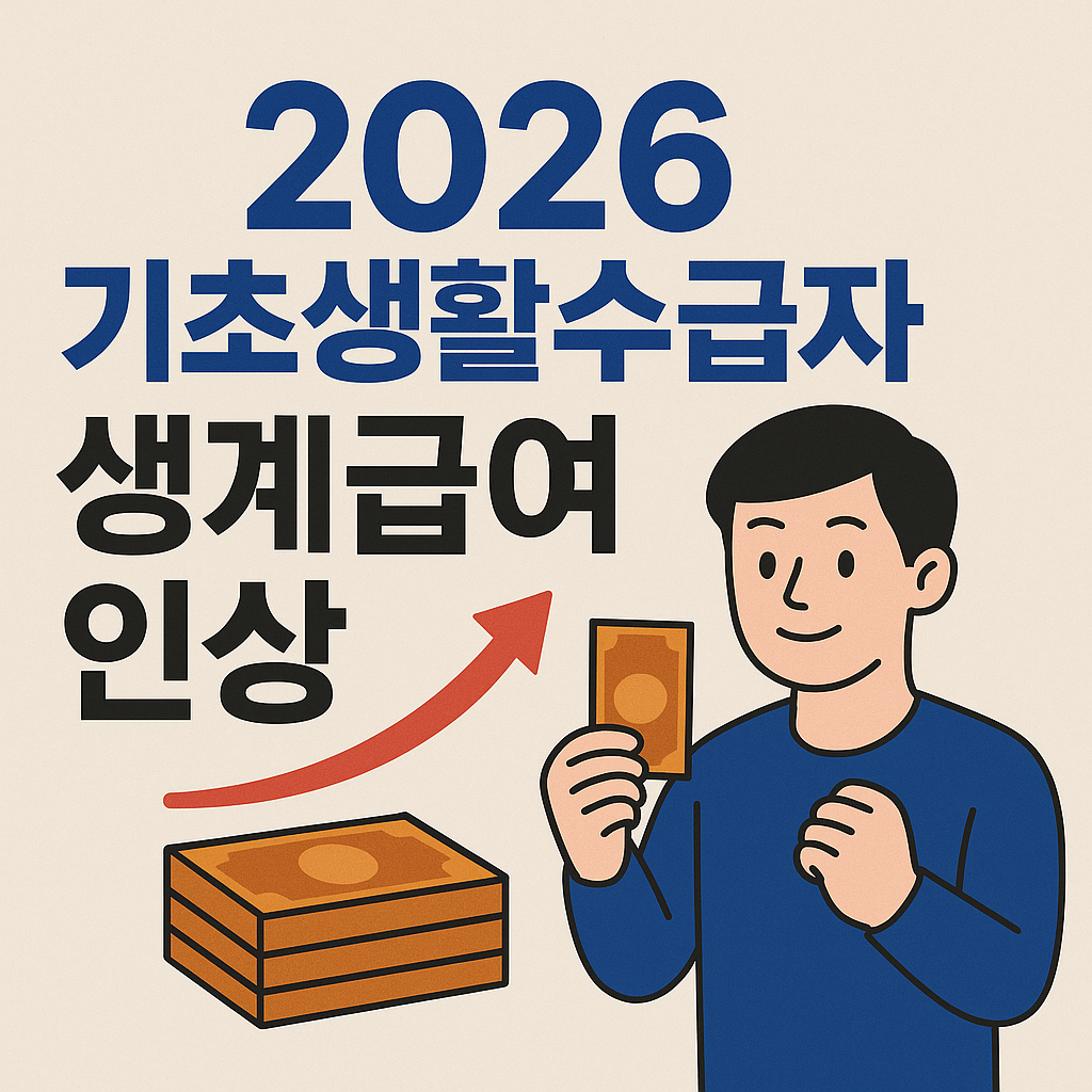 2026 기초생활수급자 생계급여 인상, 얼마나 오를까?