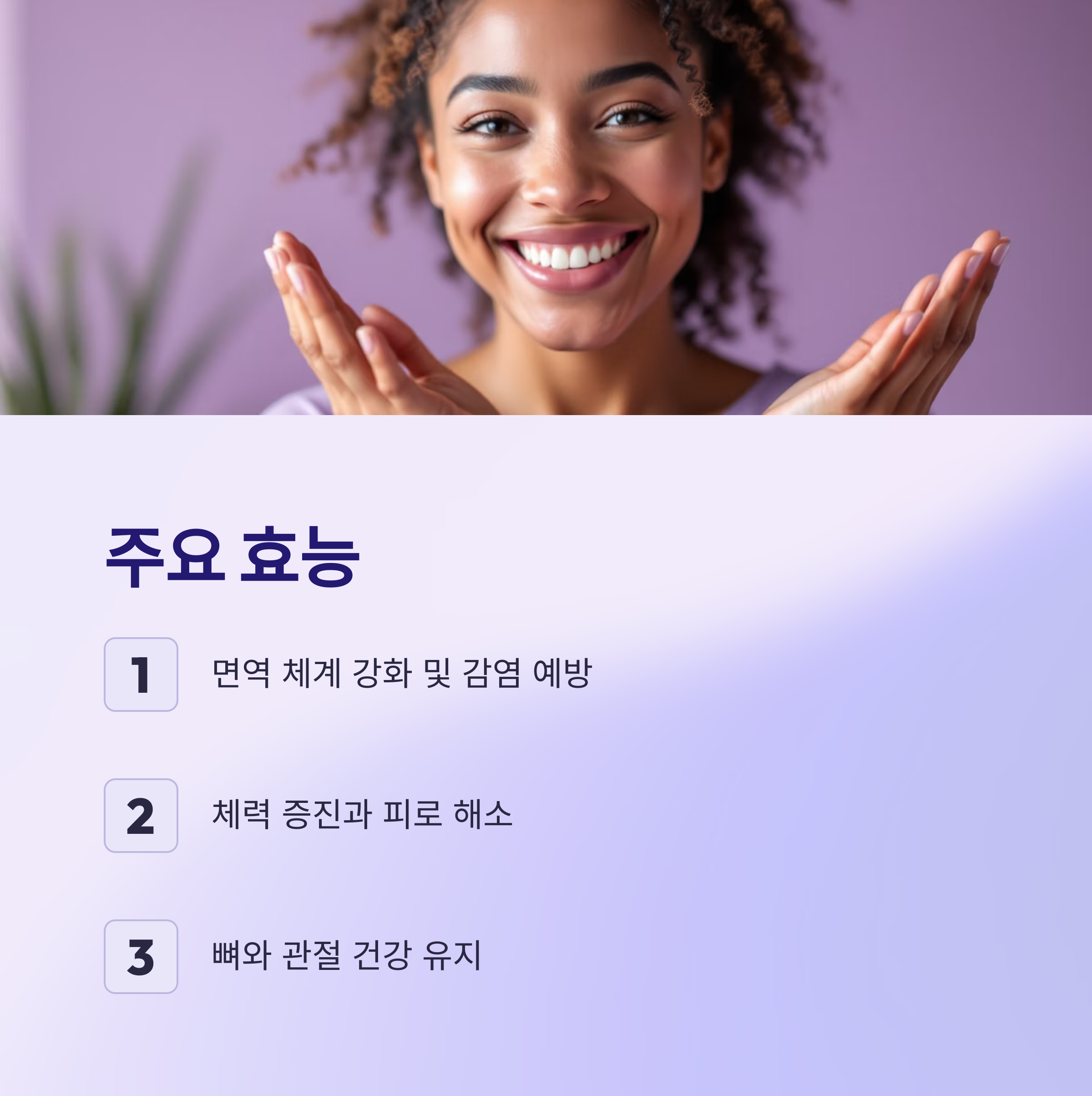 건강 기능 식품의 주요 효능
