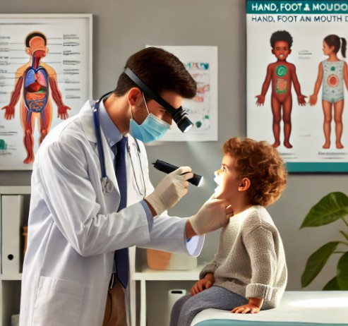 수족구 검사 이미지 사진