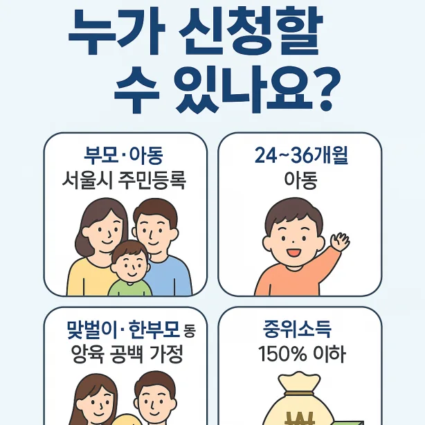 서울 조부모 돌봄수당 신청조건