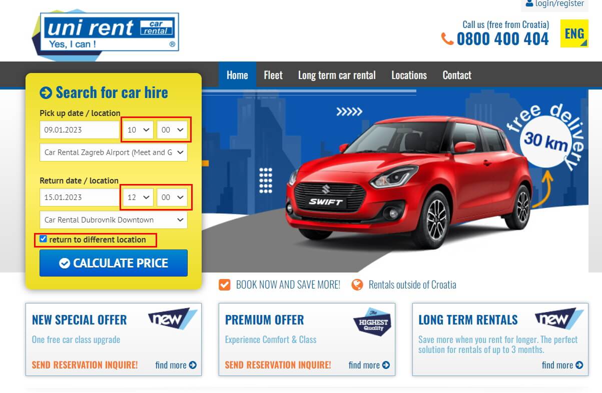 크로아티아 렌트카 여행 예약 방법 1