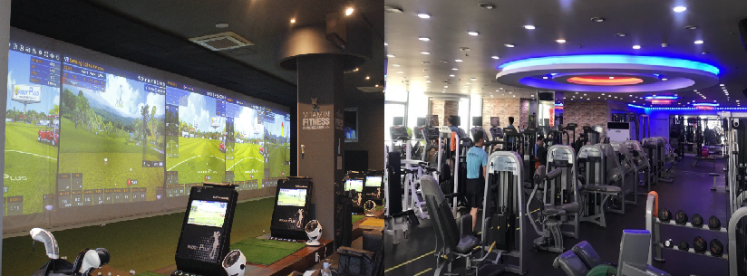골프연습장, 헬스장