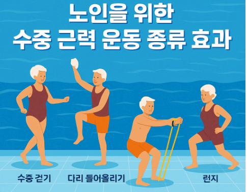 노인을 위한 수중 근력 운동: 관절 부담 없이 근육 강화하기