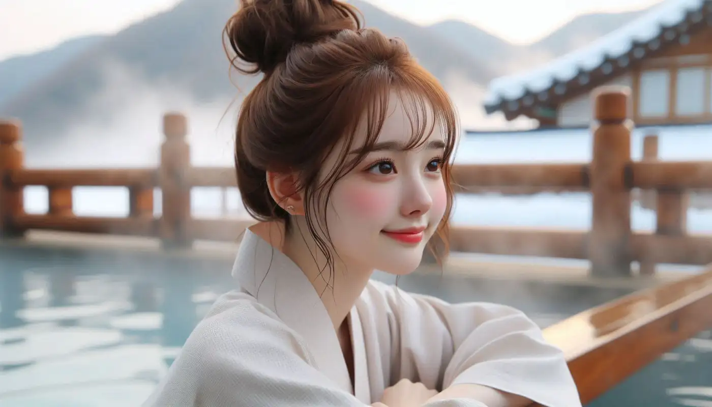 온천여행-준비물을-알아보고-관광하는-여성의-모습